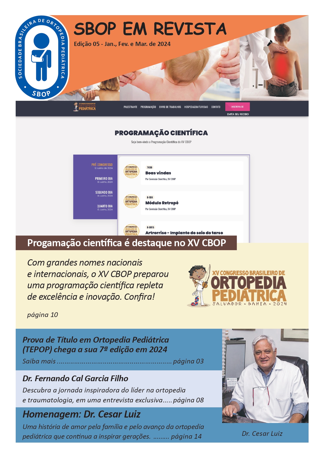 Informativo SBOP em revista - Edi&ccedil;&atilde;o 5 - Jan. Fev. Mar-2024