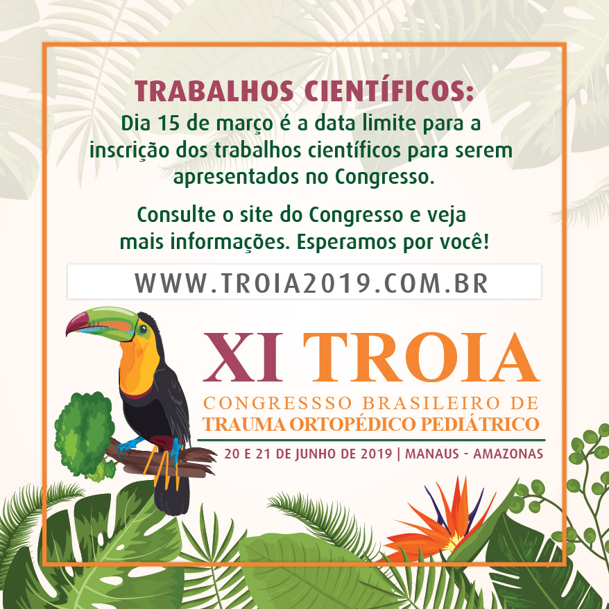 XI TROIA - Dt limite 15 de Mar&ccedil;o para trabalhos cient&iacute;ficos
