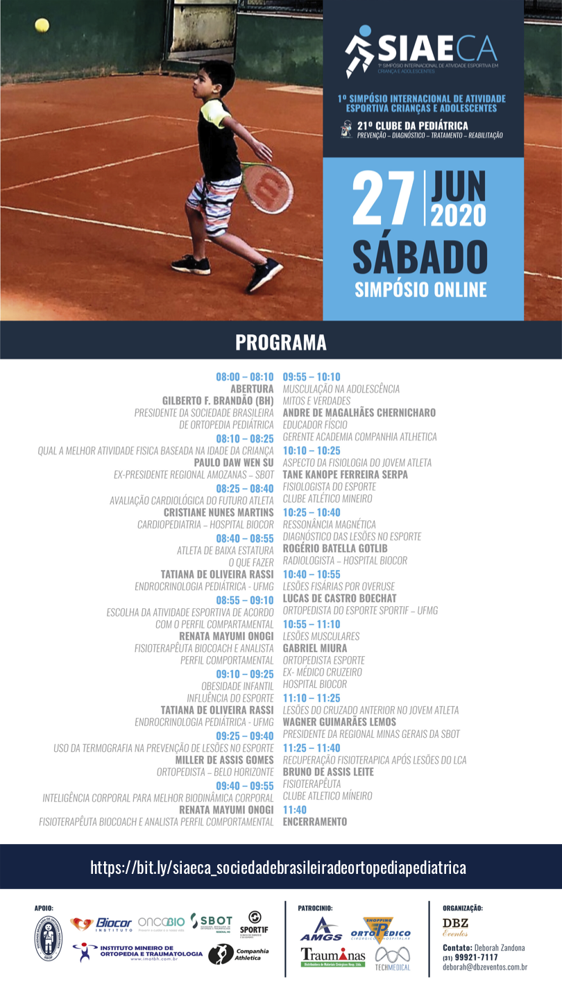 1&ordm; SIAECA  - 21&ordm; Clube da Pedi&aacute;trica - Simp&oacute;sio Online